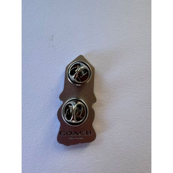 Coach Enamel Pin Rexy Rocket Black Yellow Single Pin Coachtopia NYC - Picture 3 of 3